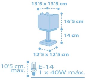 Baby Jungle Blue κομοδίνου παιδικό φωτιστικό (63111[T]) - 63111T