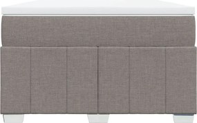 vidaXL Κρεβάτι Boxspring με Στρώμα Taupe 120x190 εκ. Υφασμάτινο