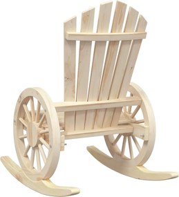 vidaXL Πολυθρόνες Κουνιστές Adirondack 2 τεμ. από Μασίφ Ξύλο Ελάτης