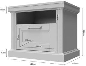 Κομοδίνο Tahoma 1S-Leuko