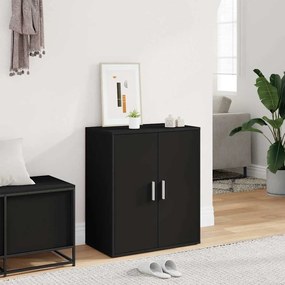 vidaXL Παπουτσοθήκη Μαύρη 60 x 35 x 70 εκ. από Επεξ. Ξύλο
