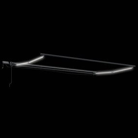 vidaXL Χειροκίνητο πλαίσιο τέντας με LED Μπεζ 4,5 x 3,5 μ