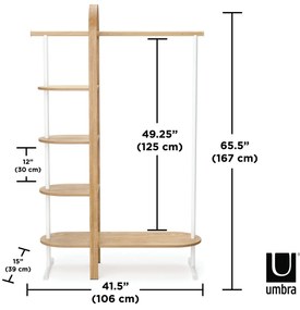 Ξύλινο έπιπλο εισόδου 167x39x106εκ. Umbra Bellwood Garment