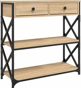 vidaXL Τραπέζι Κονσόλα Sonoma Δρυς 75 x 28 x 75 εκ. Επεξεργασμένο Ξύλο