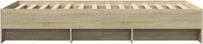 vidaXL Πλαίσιο Κρεβ. Χωρ. Στρώμα Sonoma Δρυς 90x200 εκ. Επεξ. Ξύλο