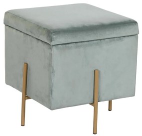 Υποπόδια DKD Home Decor Μέταλλο Τυρκουάζ πολυεστέρας (45 x 45 x 45 cm)