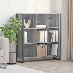 vidaXL Βιβλιοθήκη Γκρίζο Σονομα 99.5 x 30 x 108.5 εκ