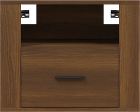 vidaXL Κομοδίνα Επιτοίχια 2 τεμ. Καφέ Δρυς 50x36x40 εκ.