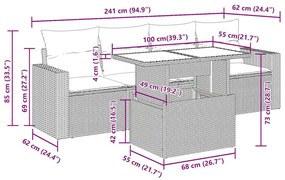 ΣΕΤ ΚΑΝΑΠΕ ΚΗΠΟΥ 5 ΤΕΜ. ΜΠΕΖ ΣΥΝΘΕΤΙΚΟ ΡΑΤΑΝ ΜΕ ΜΑΞΙΛΑΡΙ 3326239