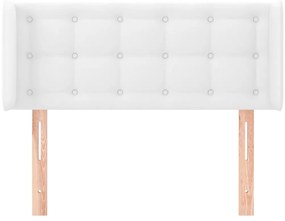 vidaXL Κεφαλάρι με Πτερύγια Λευκό 83x16x78/88 εκ. Συνθετικό Δέρμα