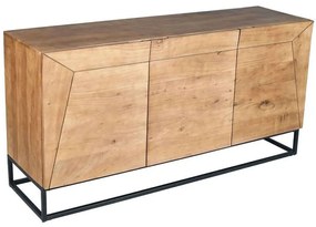 Μπουφές Mingle 05-0716 160x45x78cm Walnut Μέταλλο,Ξύλο