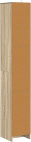 vidaXL Ντουλάπι Μπάνιου Sonoma Δρυς 30 x 33 x 190 εκ.