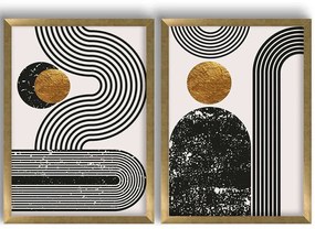 Κάδρα (Σετ 2Τμχ) 122RMF1125 38x53cm Multi Wallity Κάθετοι Mdf, Wood