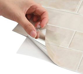 vidaXL Πλακάκι Subway 50 pcs Μπεζ Μάρμαρο 29 x 21 εκ