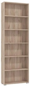 Bookcase Tomar 6 Grey Oak 70x24.5x211.5 cm