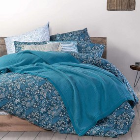 Κουβέρτα Summer Time Blue Nef-Nef Queen Size 230x240cm 100% Cotton
