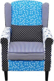 vidaXL Μπερζέρα με Σχέδιο Patchwork Υφασμάτινη