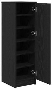 vidaXL Ντουλάπι Παπουτσιών Μαύρο Δρυς 29,5x35x100,5 εκ Επεξεργασμένο Ξύλο