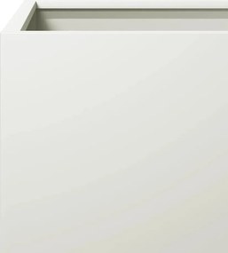 vidaXL Ζαρντινιέρα Λευκή 40 x 40 x 40 εκ. από Ατσάλι