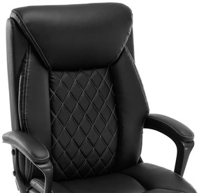 Καρέκλα γραφείου διευθυντή Victory pakoworld pu μαύρο - Τεχνόδερμα - 256-000005