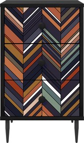 vidaXL Κομοδίνο OMMEN 2 τμχ. Μαύρη Δρυς 36 x 33 x 61 εκ.
