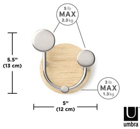 Umbra Melody κρεμάστρα απο ξύλο/μέταλλο 12Χ8X13εκ.1019564-392