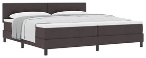 vidaXL Κρεβάτι box spring με στρώμα Σκούρο Καφέ 200 x 200 cm ύφασμα