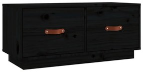 vidaXL Έπιπλο Τηλεόρασης Μαύρο 80x34x35 εκ. από Μασίφ Ξύλο Πεύκου