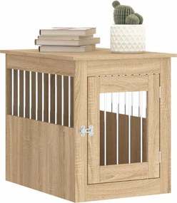 vidaXL Κλουβί Σκύλου Sonoma Δρυς 55 x 75 x 65 εκ. από Επεξεργ. Ξύλο
