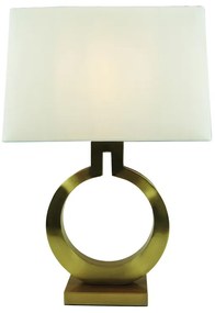 Intrahome Επιτραπέζιο φωτιστικό Prism intrahome Ε27 χρυσό μέταλλο-κρεμ ύφασμα Φ35x54εκ | SKU: INTRAPA-411111120