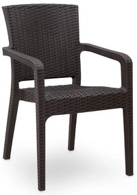 Πολυθρόνα πολυπροπυλενίου Clio Megapap recycled χρώμα καφέ 57x55x86εκ.