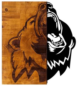 Διακοσμητικό Τοίχου Ayi 899SKL1297 49x58cm Walnut-Black Wallity Metal,Wood