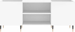vidaXL Δισκοθήκη Λευκή 121 x 38 x 48 εκ. Επεξεργασμένο Ξύλο