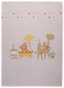 Βρεφική Κουβέρτα Κούνιας Πικέ Exploring Together Pink 110x150 - Nef-Nef Homeware