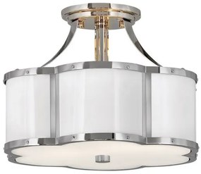 Πλαφονιέρα Φωτιστικό Οροφής 2xE27 Chance Quintiesse Elstead Lighting-QN-CHANCE-SF-S-PN-Νίκελ Ματ QN-CHANCE-SF-S-PN