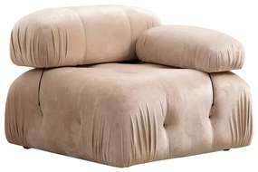 Πολυμορφικός καναπές Divine2 βελουτέ σε χρώμα σκούρο κρεμ 288/190x75εκ - Βελούδο - 071-001477