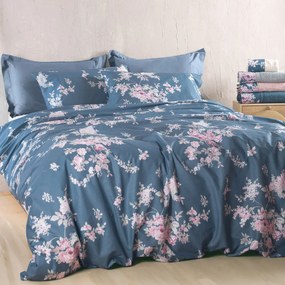 Σεντόνια King Size (Σετ) Rythmos Nova Springtime D.Blue