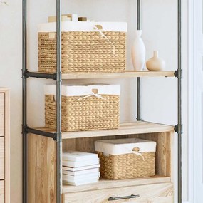 vidaXL Καλάθια Αποθήκευσης 3 pcs Φυσικό Υάκινθος νερού