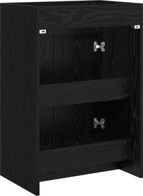 vidaXL Ντουλάπι Κάτω από τον Νιπτήρα Μαύρη Δρυς 56 x 37,5 x 81 εκ