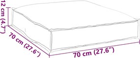 vidaXL Μαξιλάρι Μπεζ 70 x 70 x 12 cm Ύφασμα Όξφορντ