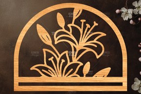 Σετ των 2 Intra απο ξύλο plywood  Χρώμα wenge 3mm-4mm πάχος - Φλοράλ Μακραμέ θήκη κοπής με λέιζερ Δίασταση 20x20 cm INTRAFABR-27336300