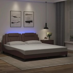 ΠΛΑΙΣΙΟ ΚΡΕΒΑΤΙΟΥ ΜΕ LED ΚΑΦΕ 180X200 ΕΚ. ΣΥΝΘΕΤΙΚΟ ΔΕΡΜΑ 3214038