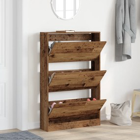 vidaXL Ντουλάπα Παπουτσιών Παλιού Ξύλου 80x21x125,5 εκ. Κατασκευασμένο Ξύλο