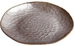 Διακοσμητική Πιατέλα Shine DAC1800 Φ28cm Silver-Gold Espiel Glass