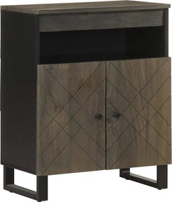 vidaXL Μπουφές Μαύρο 60x33x75 cm Μασίφ Ξύλο Μάνγκο