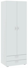 Ντουλάπα Bristol 187, Άσπρο, 214x74x52cm, 68 kg, Πόρτες ντουλάπας: Με μεντεσέδες | Epipla1.gr