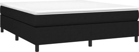 vidaXL Κρεβάτι Boxspring με Στρώμα Μαύρο 160x200 εκ. Υφασμάτινο