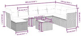 ΣΑΛΟΝΙ ΚΗΠΟΥ ΣΕΤ 9 ΤΕΜΑΧΙΩΝ ΓΚΡΙ ΣΥΝΘΕΤΙΚΟ ΡΑΤΑΝ ΜΕ ΜΑΞΙΛΑΡΙΑ 3263288