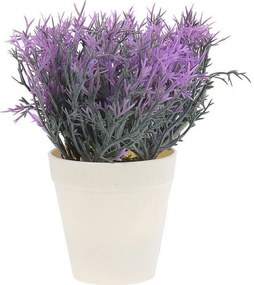 Διακοσμητικό Λουλούδι Σε Γλαστράκι 3-85-475-0074 7X7X12 Lila Inart Πλαστικό