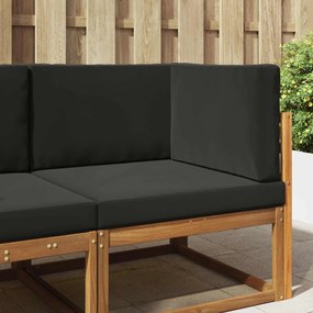 vidaXL Μαξιλάρι Καναπέ Εξωτερικού Χώρου 3 pcs Μαύρο Πολυεστέρας